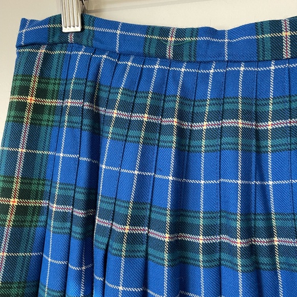 VINTAGE Nova Scotia Tartan Pure Wool Pleated Wrap Skirt - Picture 7 of 8